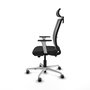 PIQUERAS Y CRESPO Silla de oficina Haches con mecanismo Sincro/Traslack, Negro y Gris