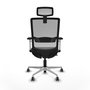 PIQUERAS Y CRESPO Silla de oficina Haches con mecanismo Sincro/Traslack, Negro y Gris