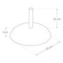 Color Baby Soporte para Parasol de Cemento 15 kg, Tubo 4.8 cm, Base 45x33 cm