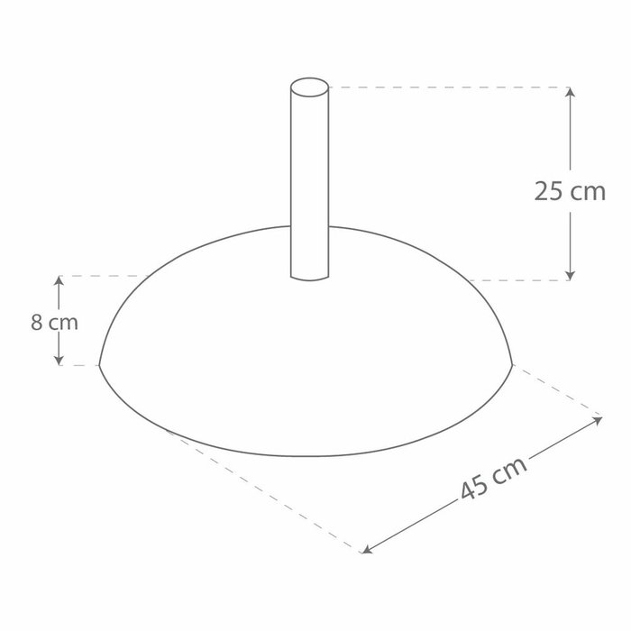 Color Baby Soporte de parasol de cemento 15 kg con tubo de 4,8 cm