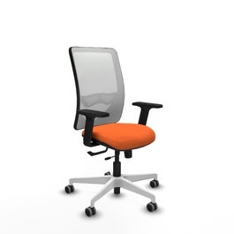 PIQUERAS Y CRESPO Silla de oficina Zulema Naranja y Blanco