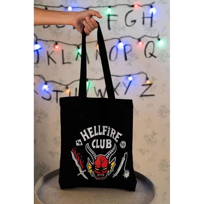 ERIK Bolsa shopping Hellfire Club Stranger Things 100% Algodón Reciclado con Asas para Hombro