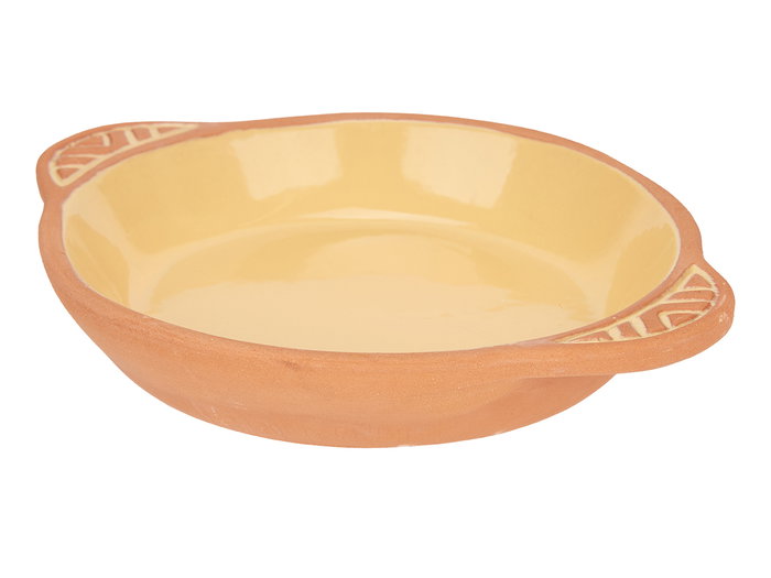 La Dehesa Cazuela Barro Redonda Asas 20 cm Amarillo Horno Microondas Nevera Lavavajillas (Set de 8)