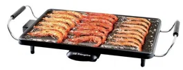 Orbegozo TB 2203 - Plancha Eléctrica de Asar 2000W, Superficie 220x430 mm con Termostato Regulable, Negra