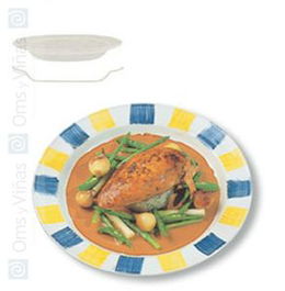 Vajilla Carousel Plato Hondo 30 cm, Apto para Microondas y Lavavajillas, Platos Llanos