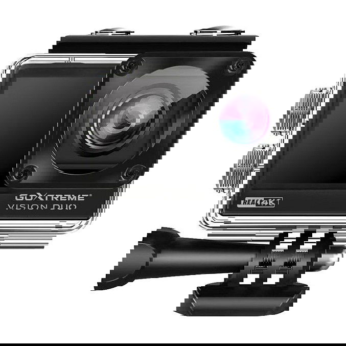 EASYPIX GoXtreme Vision DUO 4K Acción Cámara 12 MP WiFi 120 fps Pantalla Táctil 2" Resistente al Agua 30m con Estuche y Accesorios EASYPIX GoXtreme Vision DUO 4K Acción Cámara 12 MP WiFi 120 fps Pantalla Táctil 2" Resistente al Agua 30m con Estuche y Accesorios
