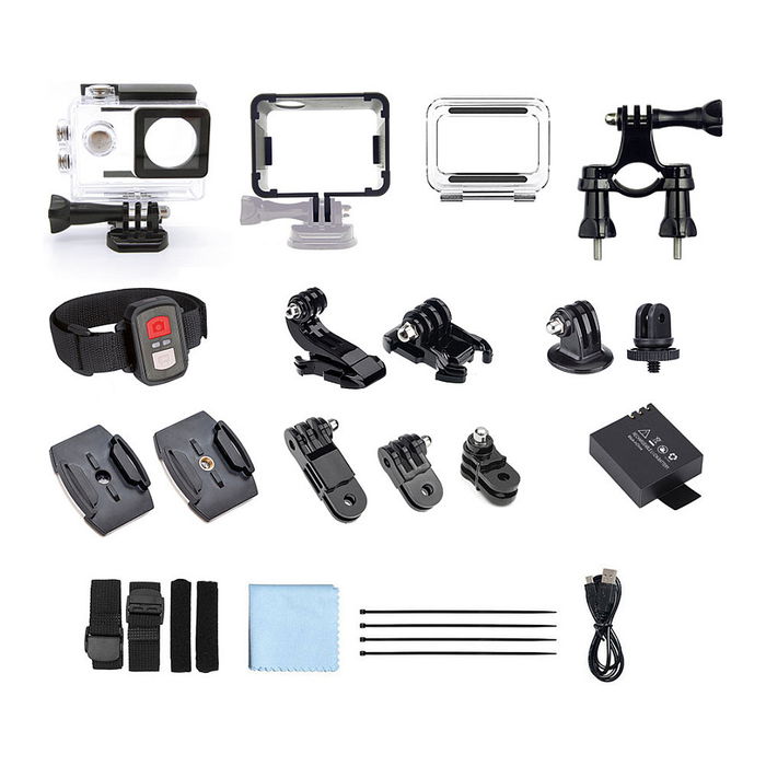 EASYPIX GoXtreme Vision DUO 4K Acción Cámara 12 MP WiFi 120 fps Pantalla Táctil 2" Resistente al Agua 30m con Estuche y Accesorios EASYPIX GoXtreme Vision DUO 4K Acción Cámara 12 MP WiFi 120 fps Pantalla Táctil 2" Resistente al Agua 30m con Estuche y Accesorios