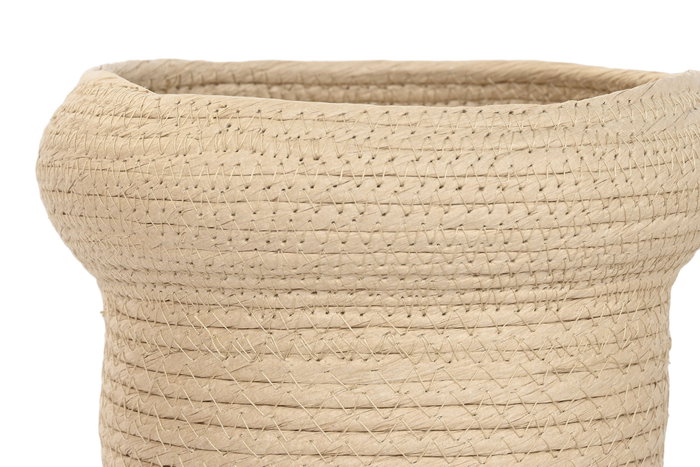 DKD Home Decor Set de 3 Maceteros de Fibra 29x29x25 cm Marrón Claro DKD Home Decor Set de 3 Maceteros de Fibra 29x29x25 cm Marrón Claro