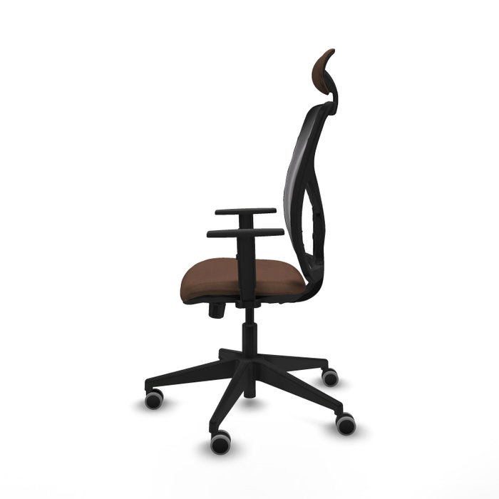 PIQUERAS Y CRESPO Silla de oficina Motilla con mecanismo Sincro/Traslack Marrón y Negro PIQUERAS Y CRESPO Silla de oficina Motilla con mecanismo Sincro/Traslack Marrón y Negro