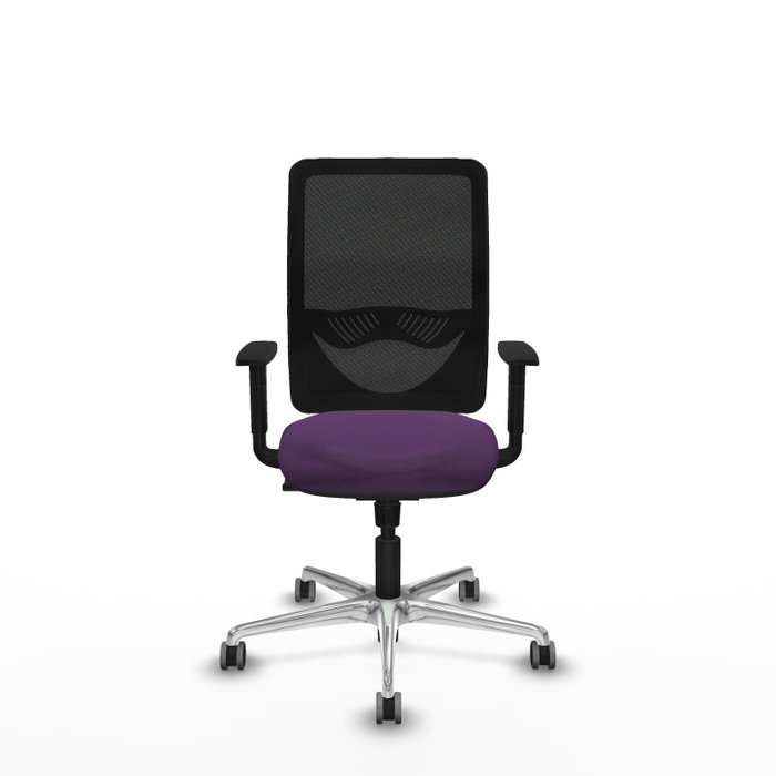 PIQUERAS Y CRESPO Silla de oficina Zulema con mecanismo Sincro, Morado y Negro