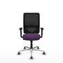 PIQUERAS Y CRESPO Silla de oficina Zulema con mecanismo Sincro, Morado y Negro