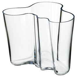 Iittala Jarrón Alvar Aalto Transparente Cristal Soplado Altura 16 cm (2 Unidades)