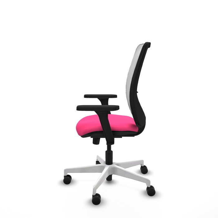 PIQUERAS Y CRESPO Silla de oficina Zulema Rosa y Blanco con mecanismo Sincro PIQUERAS Y CRESPO Silla de oficina Zulema Rosa y Blanco con mecanismo Sincro