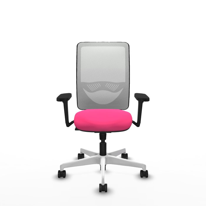 PIQUERAS Y CRESPO Silla de oficina Zulema Rosa y Blanco con mecanismo Sincro PIQUERAS Y CRESPO Silla de oficina Zulema Rosa y Blanco con mecanismo Sincro