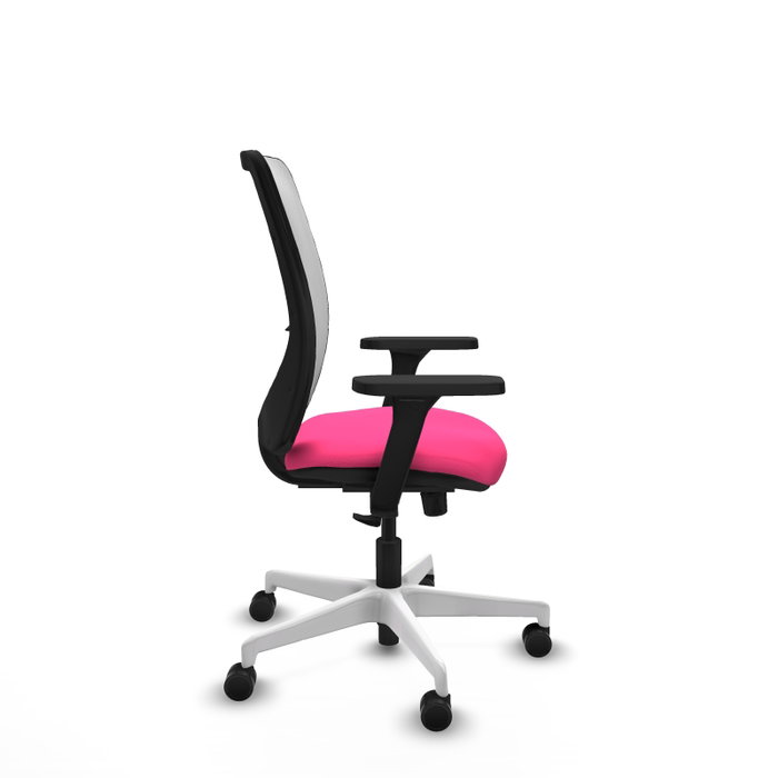 PIQUERAS Y CRESPO Silla de oficina Zulema Rosa y Blanco con mecanismo Sincro PIQUERAS Y CRESPO Silla de oficina Zulema Rosa y Blanco con mecanismo Sincro