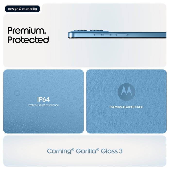 Motorola moto g17 Smartphone 6.72" 4G 4/128 GB Android 15 Dual SIM Pantalla LCD 2400x1080 Procesador Helio G81 Extreme Cámara 50 MP + 5 MP Batería 5200 mAh Color Alaskan Blue