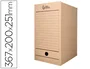 Liderpapel Caja de archivo definitivo folio doble ancho cartón reciclado kraft