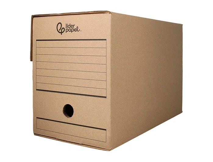 Liderpapel Caja de archivo definitivo folio doble ancho cartón reciclado kraft Liderpapel Caja de archivo definitivo folio doble ancho cartón reciclado kraft