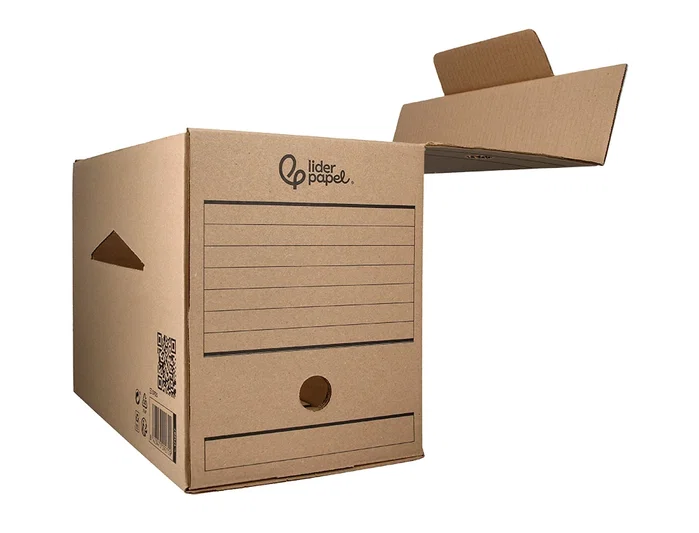 Liderpapel Caja de archivo definitivo folio doble ancho cartón reciclado kraft Liderpapel Caja de archivo definitivo folio doble ancho cartón reciclado kraft