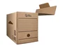 Liderpapel Caja de archivo definitivo folio doble ancho cartón reciclado kraft