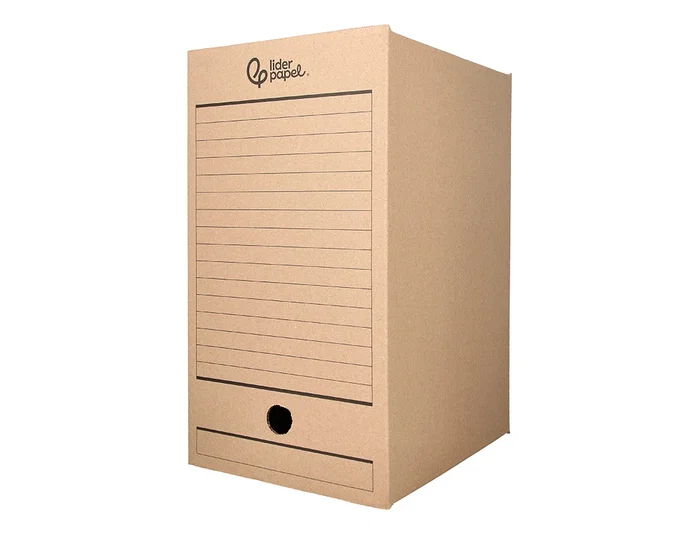 Liderpapel Caja de archivo definitivo folio doble ancho cartón reciclado kraft Liderpapel Caja de archivo definitivo folio doble ancho cartón reciclado kraft