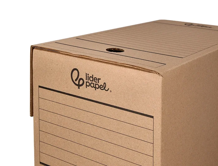 Liderpapel Caja de archivo definitivo folio doble ancho cartón reciclado kraft Liderpapel Caja de archivo definitivo folio doble ancho cartón reciclado kraft