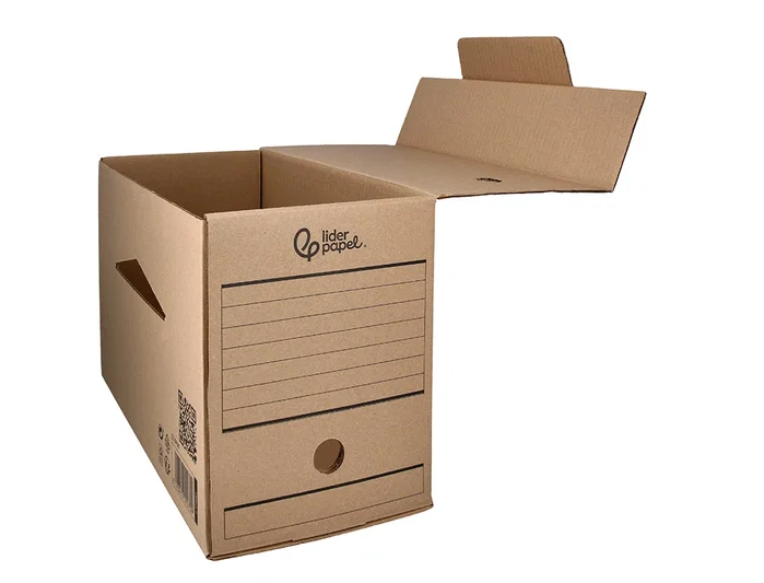 Liderpapel Caja de archivo definitivo folio doble ancho cartón reciclado kraft Liderpapel Caja de archivo definitivo folio doble ancho cartón reciclado kraft