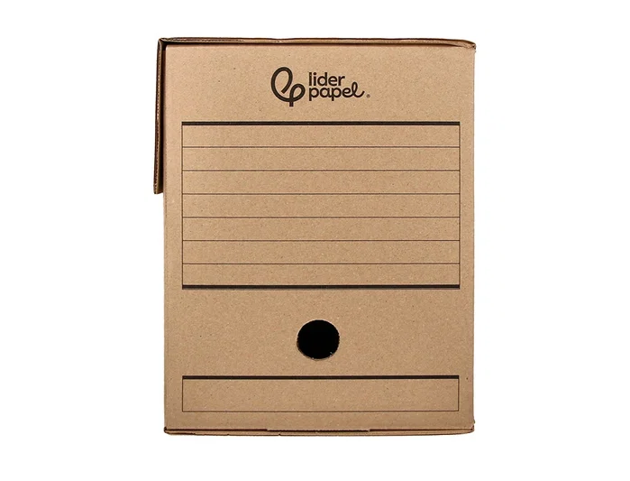 Liderpapel Caja de archivo definitivo folio doble ancho cartón reciclado kraft Liderpapel Caja de archivo definitivo folio doble ancho cartón reciclado kraft
