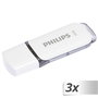 Philips USB 2.0 Snow Edition Shadow Grey 32GB Pack de 3