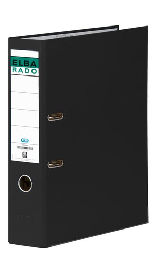 Elba Archivador Chic forrado en PVC Negro A4 lomo 80 mm Elba Archivador Chic forrado en PVC Negro A4 lomo 80 mm