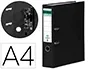 Elba Archivador de Palanca DIN A4 Negro Lomo 80mm Cartón Forrado PVC con Rado