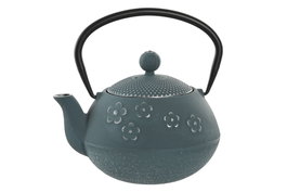 DKD Home Decor Tetera de Hierro Colado e Inox Flores Azul 800ml