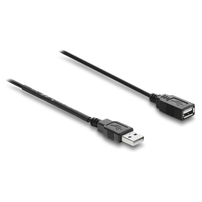DeLOCK 81655 Cable USB Tipo-A a hembra con interruptor, 0,5 m, Negro