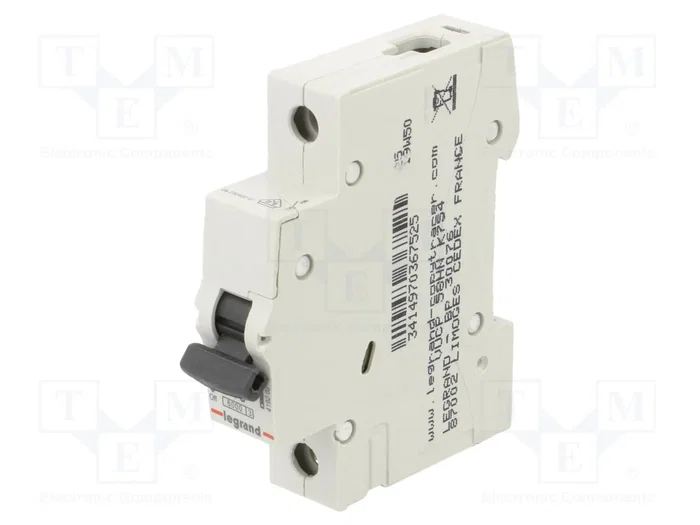 LEGRAND RX3 Interruptor magnetotérmico 16A 1P Curva C LEGRAND RX3 Interruptor magnetotérmico 16A 1P Curva C