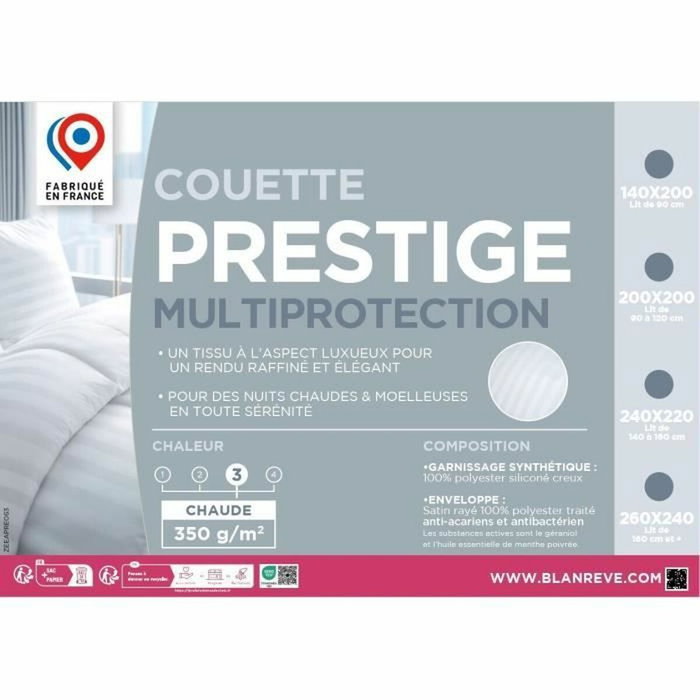 Blanreve Edredón Prestige Multiprotección Satén Rayas 220x240 cm