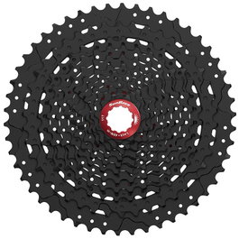 SunRace Cassette CSMX80 11 Velocidades 11-51 Dientes Para Shimano MTB HG Aluminio Rojo y Negro