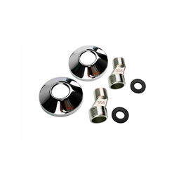 Verhal Kit Excéntricas y Florones con 2 Excéntricas 1/2"-3/4" 10x50 mm, 2 Florones Ø90x25 mm y 2 Juntas Ø13-25 mm