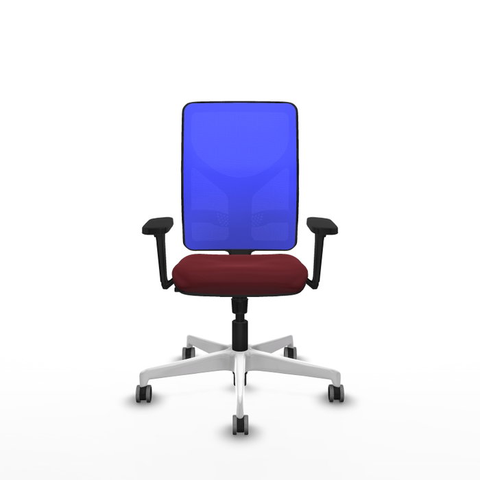 PIQUERAS Y CRESPO Silla de oficina Motilla con mecanismo Sincro, Granate y Azul PIQUERAS Y CRESPO Silla de oficina Motilla con mecanismo Sincro, Granate y Azul