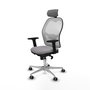 PIQUERAS Y CRESPO Silla de oficina Jorquera con mecanismo Sincro, Gris y Blanco