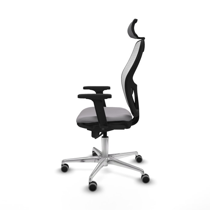 PIQUERAS Y CRESPO Silla de oficina Jorquera con mecanismo Sincro, Gris y Blanco