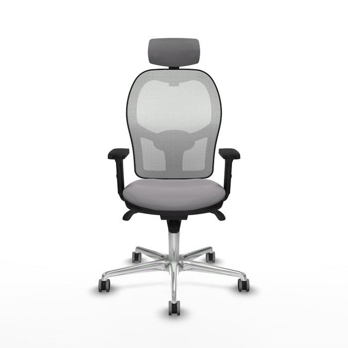 PIQUERAS Y CRESPO Silla de oficina Jorquera con mecanismo Sincro, Gris y Blanco