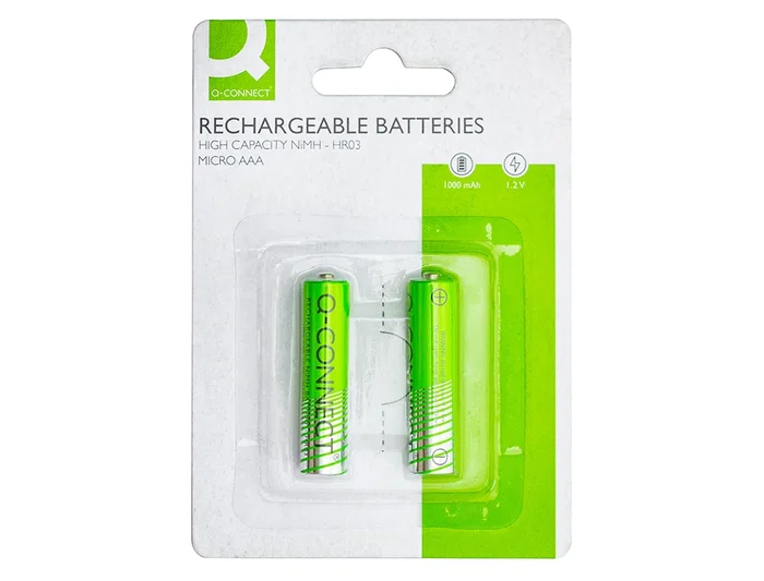 Q-connect Pila Alcalina AAA Recargable Blíster de 2 Unidades