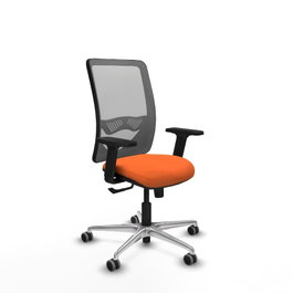 PIQUERAS Y CRESPO Silla de oficina Zulema Naranja y Gris