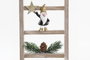 DKD Home Decor Escalera Decoracion Navidad Moderna Negro Blanco 3.8 x 35 x 11.5 cm (6 Unidades) MDF