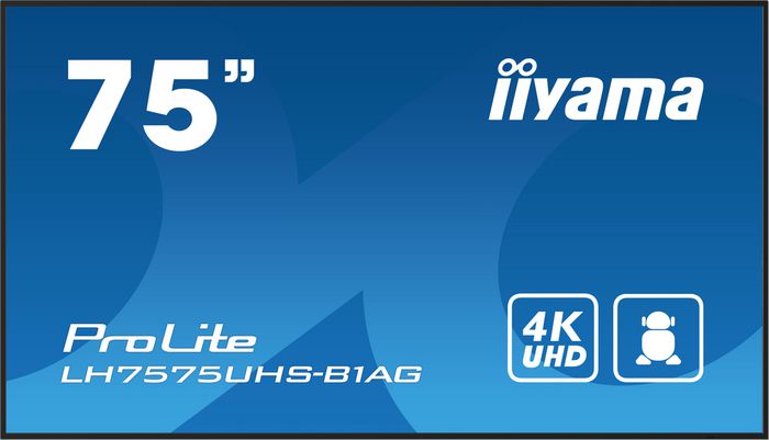 iiyama LH7575UHS-B1AG Pantalla Profesional Digital Signage 75 4K UHD IPS Android 11
