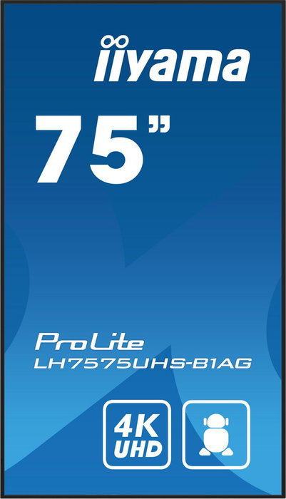 iiyama LH7575UHS-B1AG Pantalla Profesional Digital Signage 75 4K UHD IPS Android 11