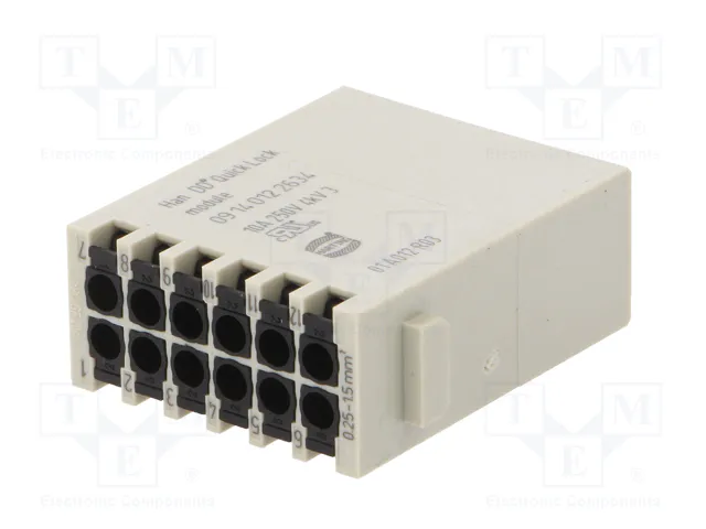 HARTING Han-Modular® Módulo Conector Macho de 12 Pines HARTING Han-Modular® Módulo Conector Macho de 12 Pines