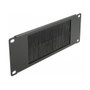 DeLOCK Panel Pasacables con Cepillo para Gestión de Cables, 10 Pulgadas (25.4 cm) 2U, Negro - Material Metal y Nylon, Ancho 88.5 mm, Profundidad 25.4 cm