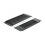DeLOCK Panel Pasacables con Cepillo para Gestión de Cables, 10 Pulgadas (25.4 cm) 2U, Negro - Material Metal y Nylon, Ancho 88.5 mm, Profundidad 25.4 cm