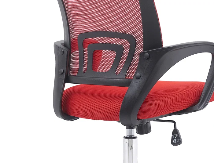 Q-connect Silla de Oficina KC04841 Siena Malla Base Metálica Alt Max 1000 Anc 560 Prof 570 Ruedas Premium Color Negro Rojo